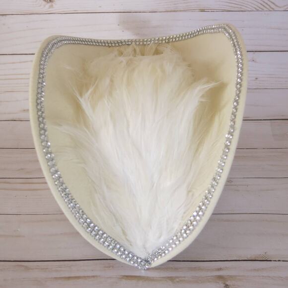 CHARM\'S *NWT* Hat Church/Kentucky Derby/Wedding Rhinestones/Feathers Ivory main image 12